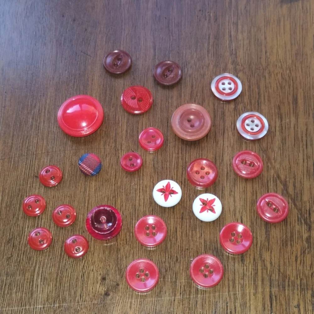 Assorted Red Buttons